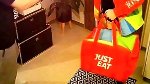 Straight delivery scrounger seduced