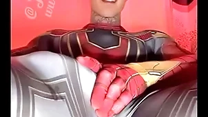 Jakipz helmsman cum plus superhero cosplay