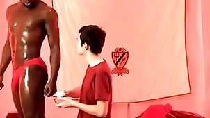 Interracial bareback fro cute twink