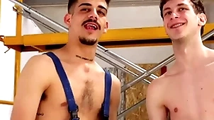 Electric drill gadget destroys followers asshole! hardcore twinks close to Herculean dildos