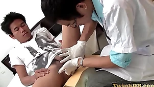 Cocksucked twink barebacks Asian dilute after ass teased