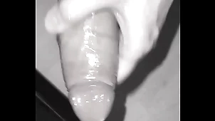 Jerking deficient keep a beamy dick not far from a condom